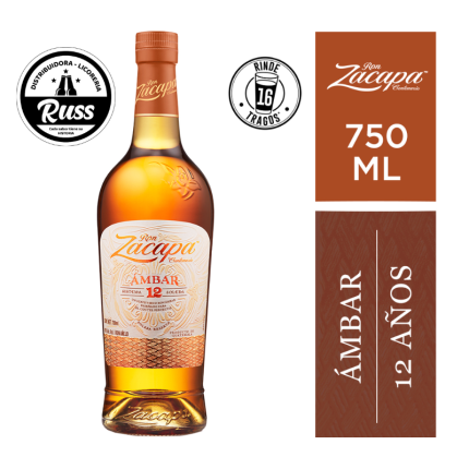 RON ZACAPA AMBAR 12 AÑOS 750ML