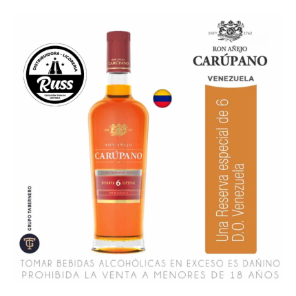 Ron CARUPANO Reserva 6 Especial Botella 750ml
