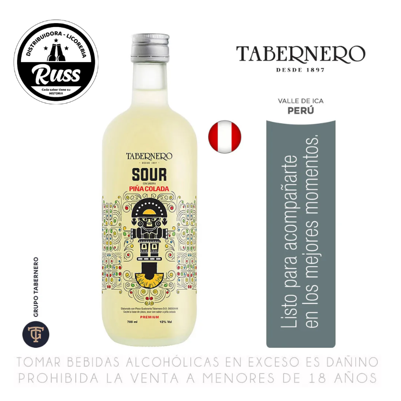 Tabernero Sour Piña Colada Botella 700ml