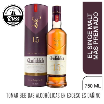 Whisky GLENFIDDICH 15 Años Botella 750ml