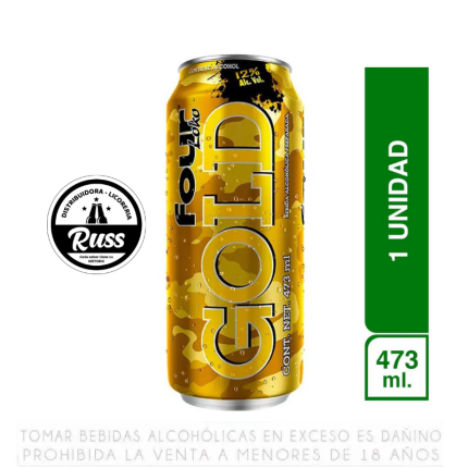 Bebida Four Loko Con Alcohol Gold Lata 473 mL