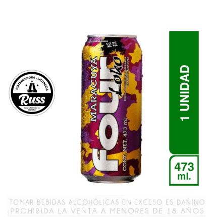 Bebida Alcohólica FOUR LOKO Maracuyá Lata 473ml