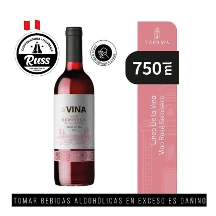 Vino Rosé TACAMA De La Viña Semiseco Botella 750ml