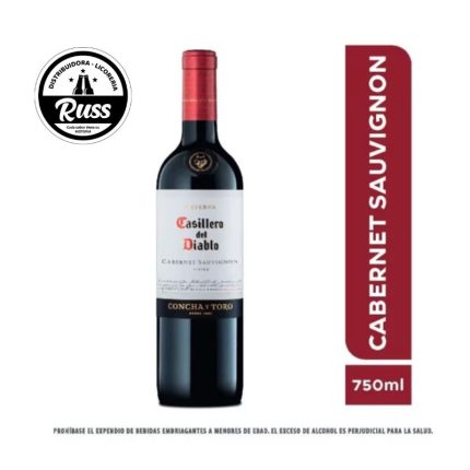 Vino Tinto CASILLERO DEL DIABLO Cabernet Sauvignon Reserva Botella 750ml